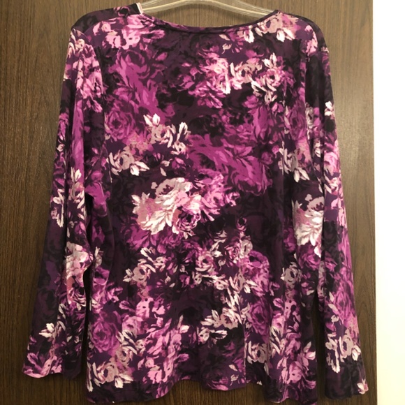 Croft & Barrow Long Sleeve Top - Picture 2 of 2